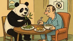 Виц: Пандата яде 12 пъти на ден...